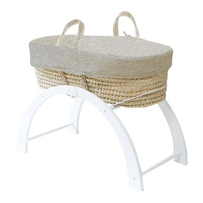 Couffin bébé en coton bio avec support réversible PREMIERS MOMENTS