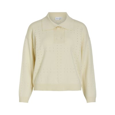 Fine Knit Polo Jumper VILA