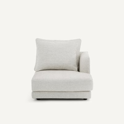 Demi-canapé droit, modulable en coton recyclé, TIBERIO AM.PM