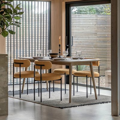 Pasco Oak Dining Table (Seats 6) SO'HOME