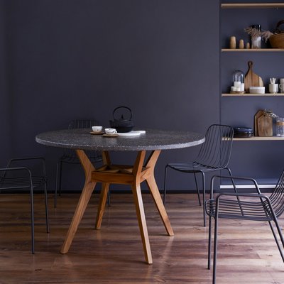 Table en teck massif et terrazzo 6 pers. JUNO TIKAMOON