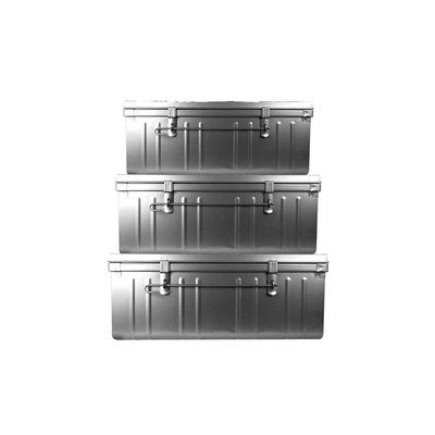 Set de 3 malles en acier Habitat 80 - 90 et 100 cm PIERRE HENRY