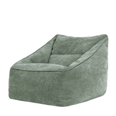 Pouf fauteuil en tissu chenille texturé - NATALIA ICON