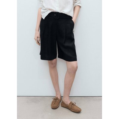 Bermuda lin ceinture MANGO