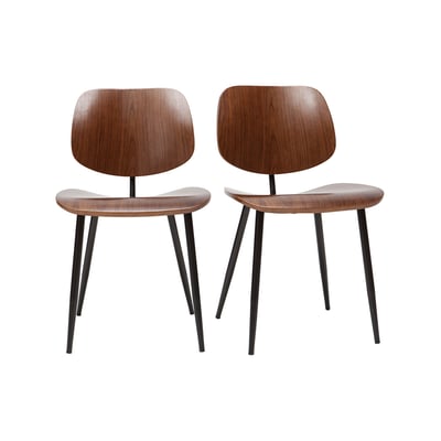 Chaises design pieds métal (lot de 2) TOBIAS MILIBOO