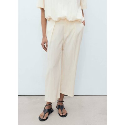 Pantalon crop fluide MANGO