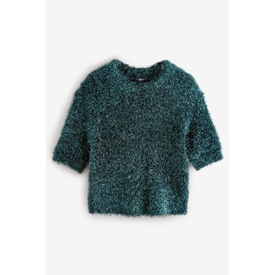 Pull tricoté à manches courtes paillettes NEXT