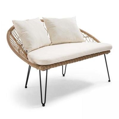 Canapé de jardin 2 places en rotin synthétique, BORA BORA OVIALA