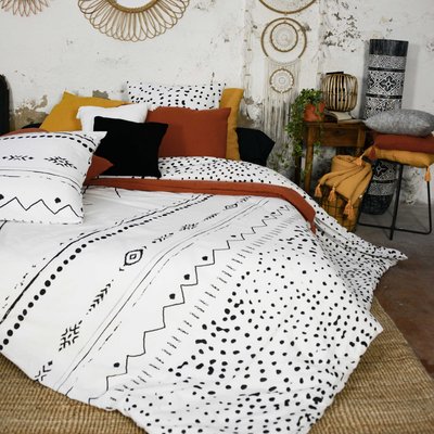 Parure de lit IKAT TERRE DE NUIT