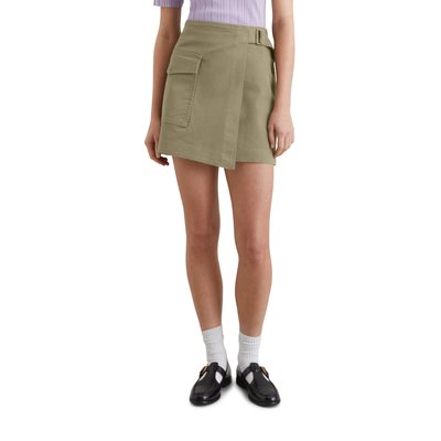 Mini-jupe portefeuille regular en Cotton Stretch Twill MARC O’POLO DENIM