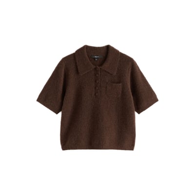 Polo en maille de laine à manches courtes NEXT