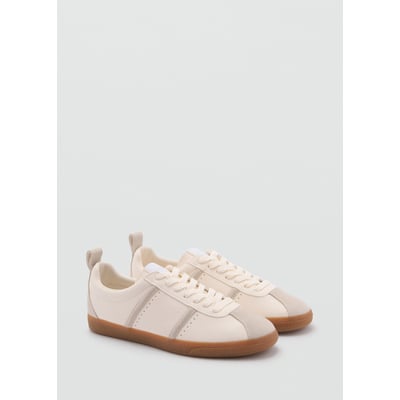 Baskets Mango En Cuir Et Polyester Vert - Taille 38 EU - Neufes En Boîte - Style Sport Chic