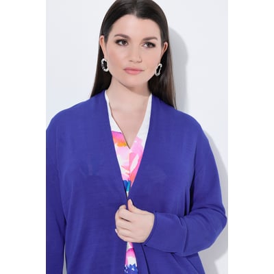 Cardigan, bords roulés, coupe en A ULLA POPKEN
