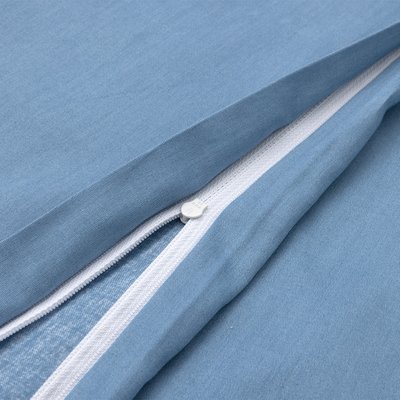 Housse de couette en satin de coton gris, B LINEA BOSS HOME