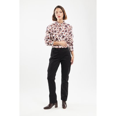 Pantalon droit taille haute effet peau de pêche ARMOR-LUX