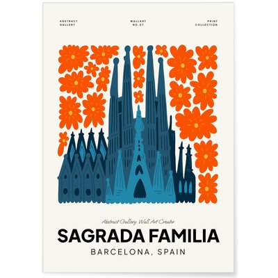 Affiche Espagne Sagrada Familia L'AFFICHERIE