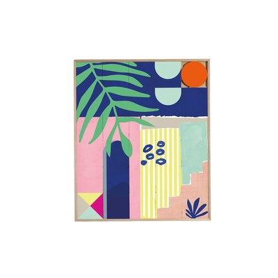 Tableau en bois taquin esprit estival 78 x 93 - CLAPOTIS TAQUIN