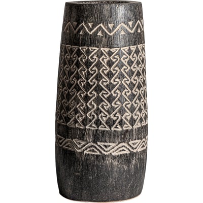 Vase en bois de palmier sculpté S.NANTUA RECOLLECTION