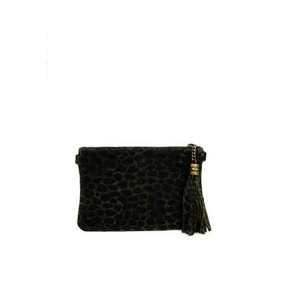 Sac pochette en cuir nubuck MORGANE JUNGLE OH MY BAG