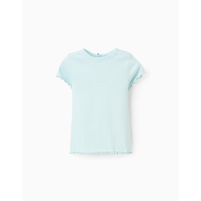 T-shirt Côtelé avec Finition Ondulée ZIPPY