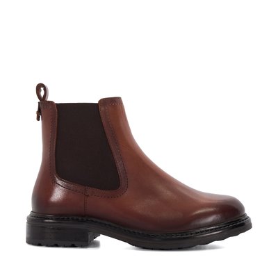 Bottines Chelsea en cuir à talon bas - PERCEPTION DUNE LONDON