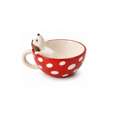 Tasse à pois avec hérisson, LES AMIS DES BOIS ARTIME