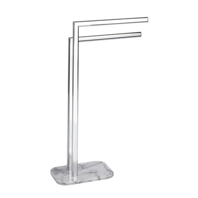 Porte serviette marbre et acier 2 barres ONYX WENKO