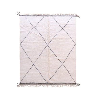 Tapis berbère sobre et graphique noué main en laine 260 x 352 cm AFK LIVING
