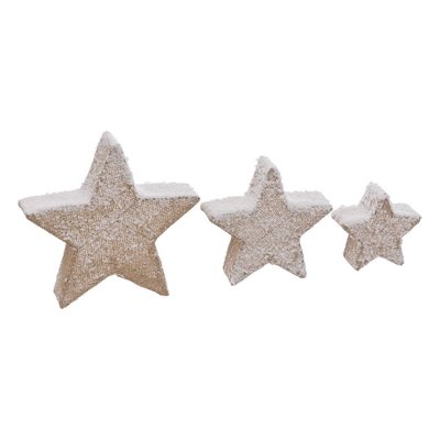 Décoration lumineuse d intérieur étoiles x3 50LED blanc chaud à piles FEERIC LIGHTS & CHRISTMAS
