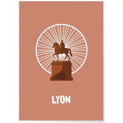 Affiche ville Minimaliste Lyon L'AFFICHERIE