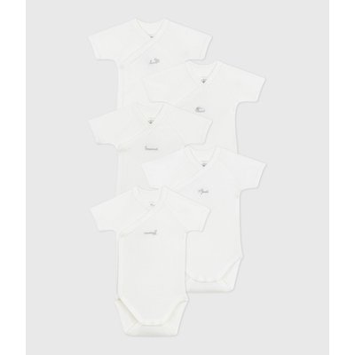 Lot de 5 bodies manches courtes PETIT BATEAU
