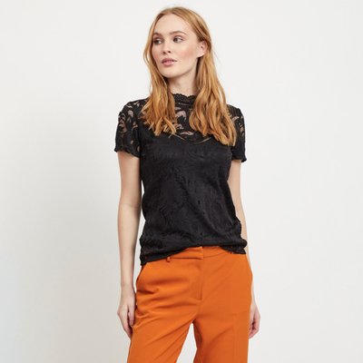 Blouse en dentelle, manches courtes VILA