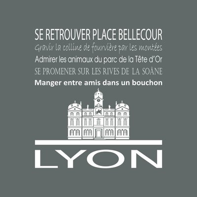 Tableau Mural Lyon ILLUSTRATION CEANOTHE
