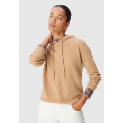 Pull à capuche tricot 100% cachemire IKKS