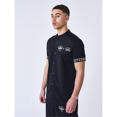 Chemise manches courtes logo brodé en relief PROJECT X