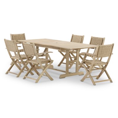 Salon de jardin, 6 chaises, JAVA L. & SERENA DEFORA HOME