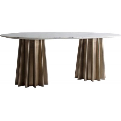 Table de salon en marbre ovale, Lezey RECOLLECTION