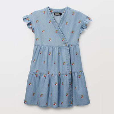 Robe brodée en jean MONOPRIX