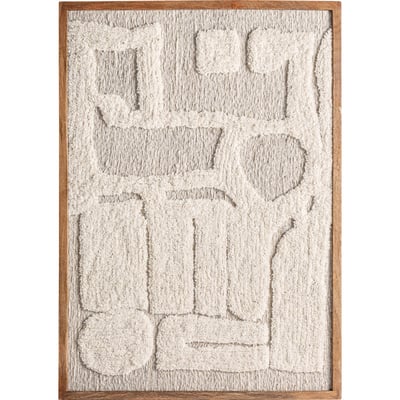 Tableau abstrait en coton et jute RECOLLECTION