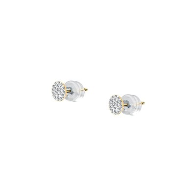 Boucles d'oreilles en or 375 et oxyde de zirconium CLEOR