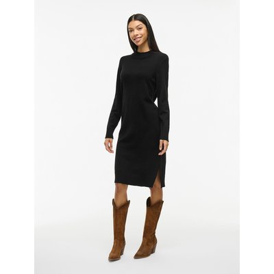Robe pull midi, en fine maille, col montant VILA