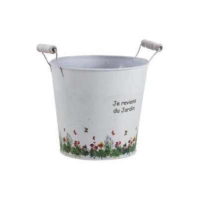 Cache pot zinc Je reviens du jardin AUBRY GASPARD