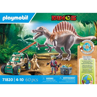 Spinosaure, chercheur et véhicule à grue pivotante PLAYMOBIL