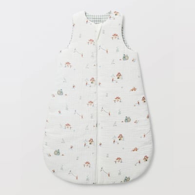 Gigoteuse TOG 3 en gaze de coton imprimée avec doublure vichy BOUT'CHOU
