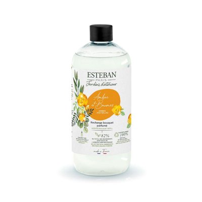 Parfum d'intérieur - Recharge pour bouquet parfumé Ambre et Baumes 500ml ESTEBAN