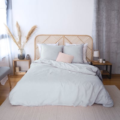 Parure de lit - housse de couette en lin et coton unie EDEN