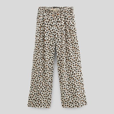Pantalon large imprimé en gaze de coton MONOPRIX