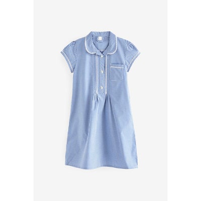 Robe d'école vichy à boutons et dentelle NEXT