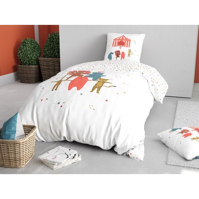 Parure housse de couette coton imprimée, Circus C DESIGN HOME TEXTILE