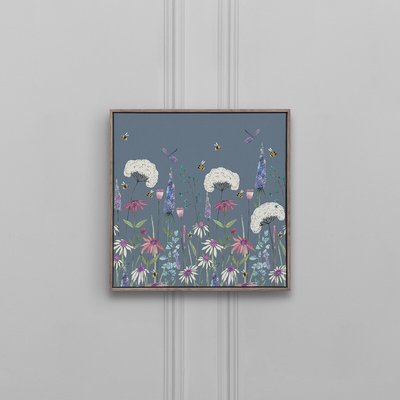 Hermione Midnight Floral Framed Canvas VOYAGE MAISON